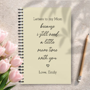 Letters to My Mom Grief Journal in Sand Color