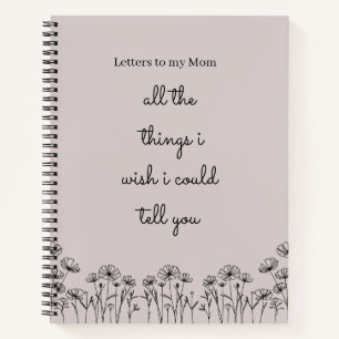 Letters to My Mom Journal Personalized Grief