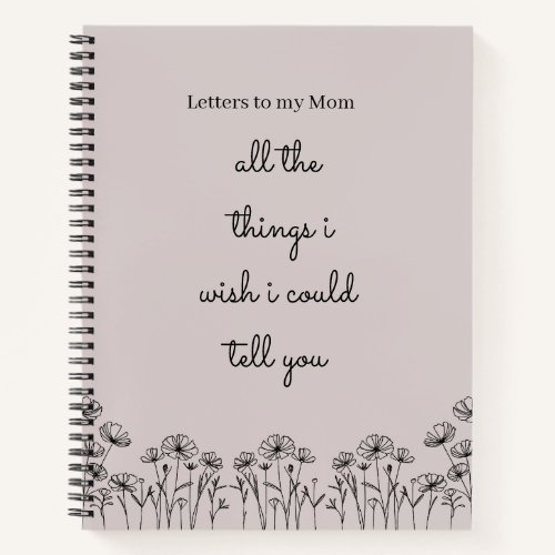 Letters to My Mom Journal | Personalized Grief