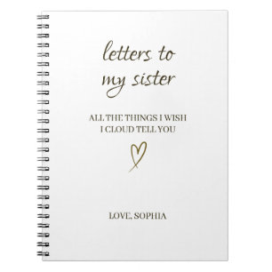 Letters to My Sister – Personalized Letter Notebook