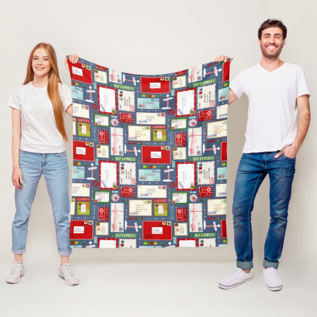 Letters to Santa Christmas Fleece Blanket (In Situ)