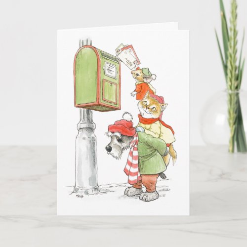 Letters to Santa Cute animals greeting card