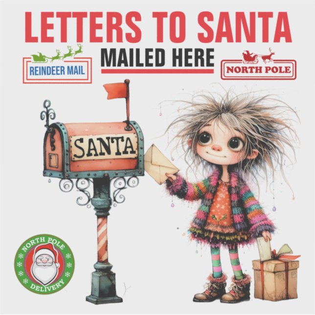 LETTERS TO SANTA - Do Read ... Sticker (Front)