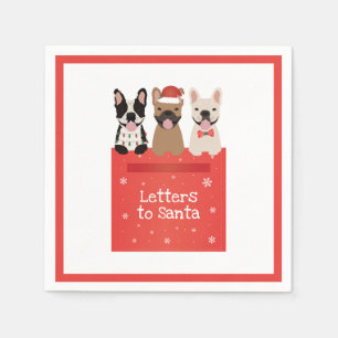 Letters To Santa French Bulldogs Napkins