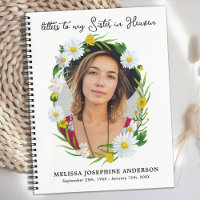 Letters To Sister Heaven Custom Photo Floral Grief