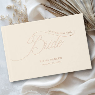 Letters to the Bride, Beige, Rose-Gold- Foil Guest Book