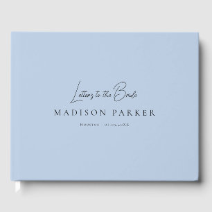 Letters to the Bride Blue Bridal Shower Guest Book