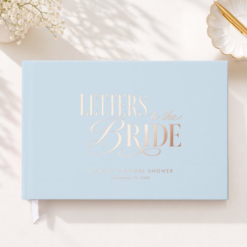 Letters to the Bride, Blue Foil Guest Book