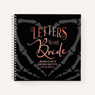 Letters To The Bride Gothic Bachelorette Guestbook Notebook