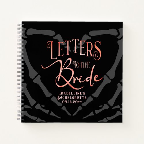 Letters To The Bride Gothic Bachelorette Guestbook Notebook
