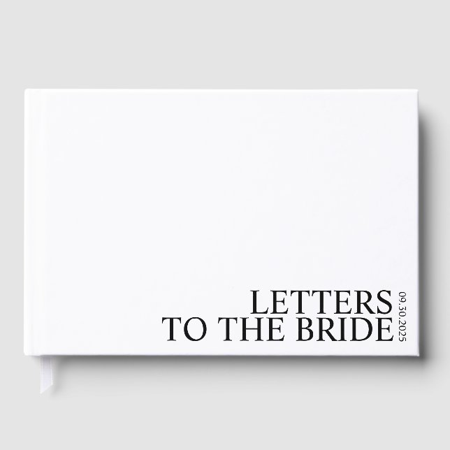 Letters to the Bride Guest Book Personalized Album (Front)