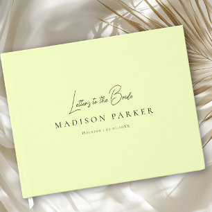 Letters to the Bride! Lemon Bridal Shower Guest Book