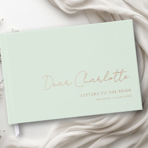 Letters to the Bride! Minimal, Handwriting Font Foil Guest Book