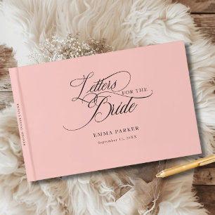 Letters to the Bride, Modern, Elegant, Blush Guest Book