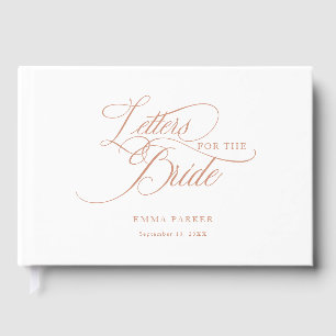 Letters to the Bride, Modern, Elegant, White Guest Foil Guest Book