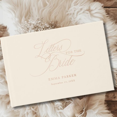 Letters to the Bride Rose_Gold_Foil Beige Foil Guest Book