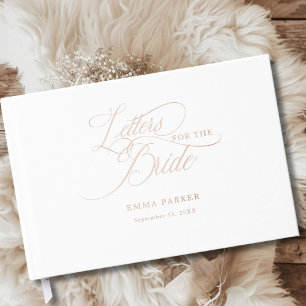 Letters to the Bride, Rose-Gold-Foil, White Foil Guest Book