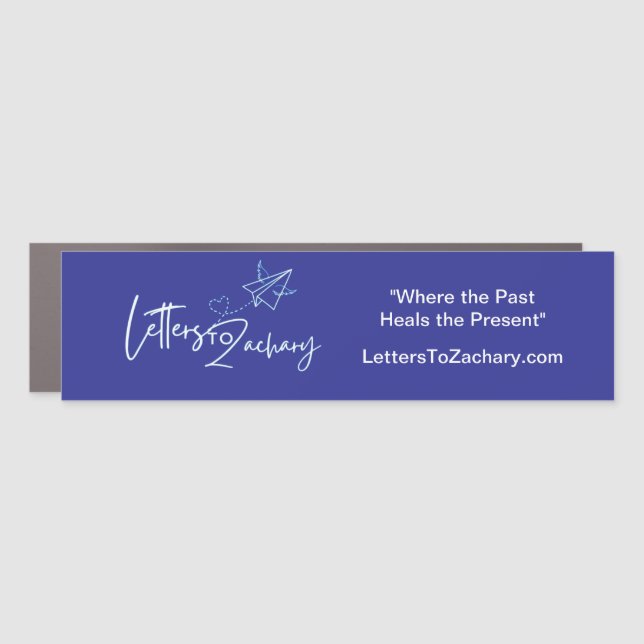 Letters To Zachary Bumper Sticker Car Magnet (Front)