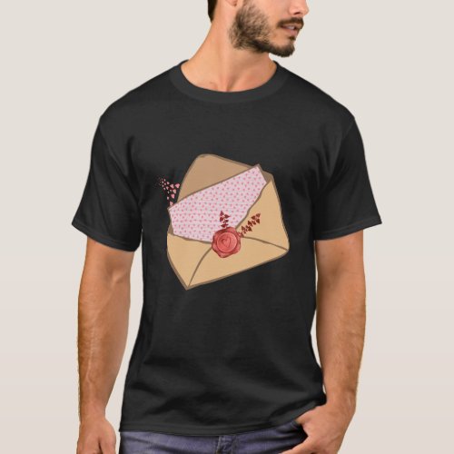 letters with a message of love sealed by Wax stamp T_Shirt