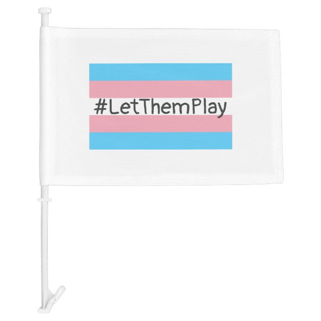 #LetThemPlay Transgender Athletes Trans Flag (Front)