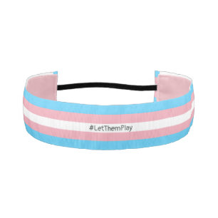 #LetThemPlay Transgender Athletes Trans Flag Athletic Headband