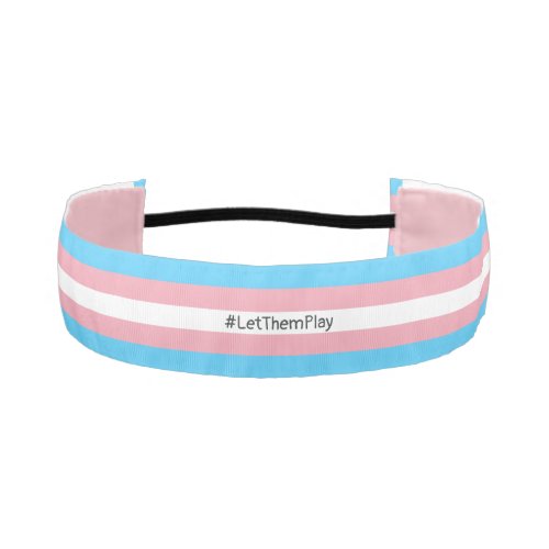 LetThemPlay Transgender Athletes Trans Flag Athletic Headband