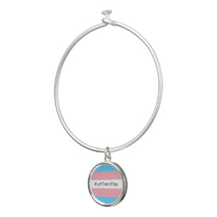 #LetThemPlay Transgender Athletes Trans Flag Bangle Bracelet