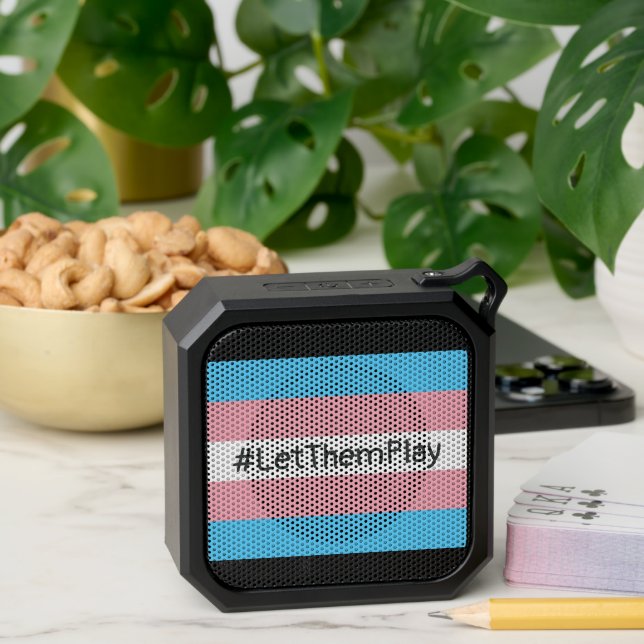 #LetThemPlay Transgender Athletes Trans Flag Bluetooth Speaker (Insitu(Table))