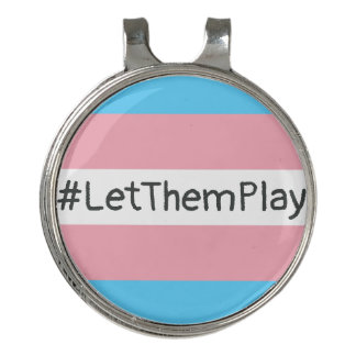 #LetThemPlay Transgender Athletes Trans Flag Golf Hat Clip