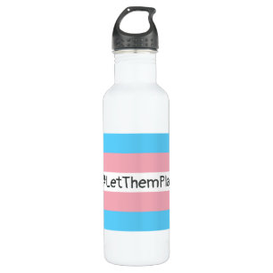 #LetThemPlay Transgender Athletes Trans Flag Stainless Steel Water Bottle