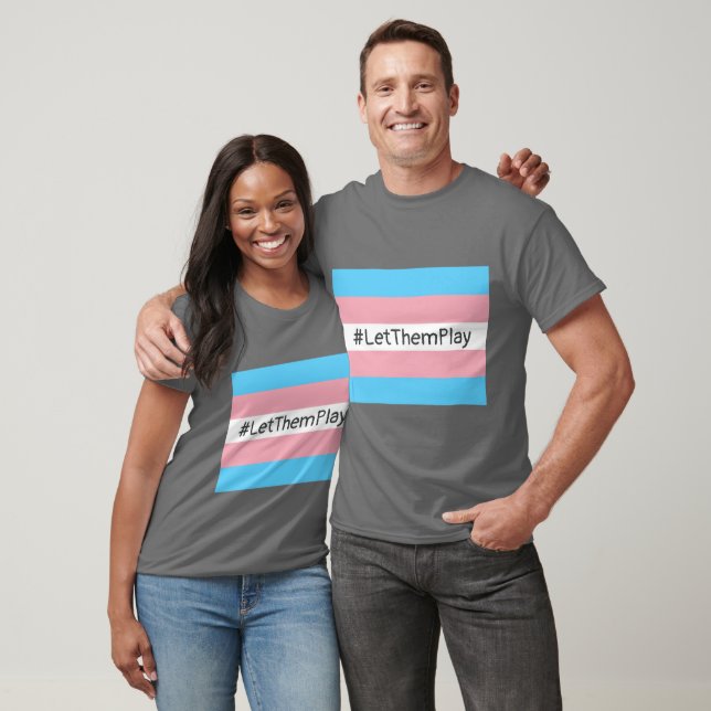 #LetThemPlay Transgender Athletes Trans Flag T-Shirt (Unisex)