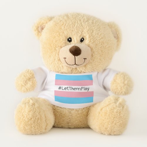 LetThemPlay Transgender Athletes Trans Flag Teddy Bear