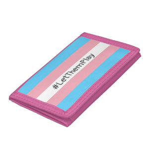 #LetThemPlay Transgender Athletes Trans Flag Tri-fold Wallet