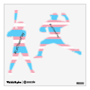 #LetThemPlay Transgender Athletes Trans Flag Wall Decal