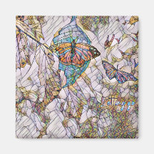 letting go butterfly magnet