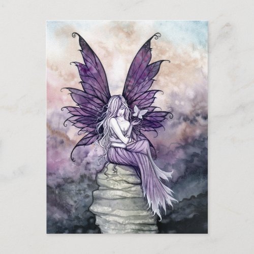 Letting Go Fairy and Butterfly Postcard
