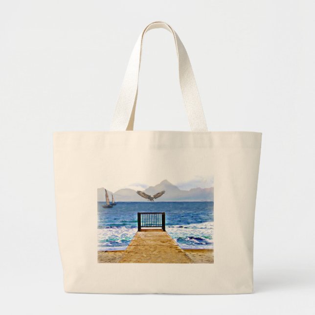 Letting Go!_ Large Tote Bag (Front)