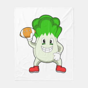 Lettuce at Football Sports Fleece Blanket
