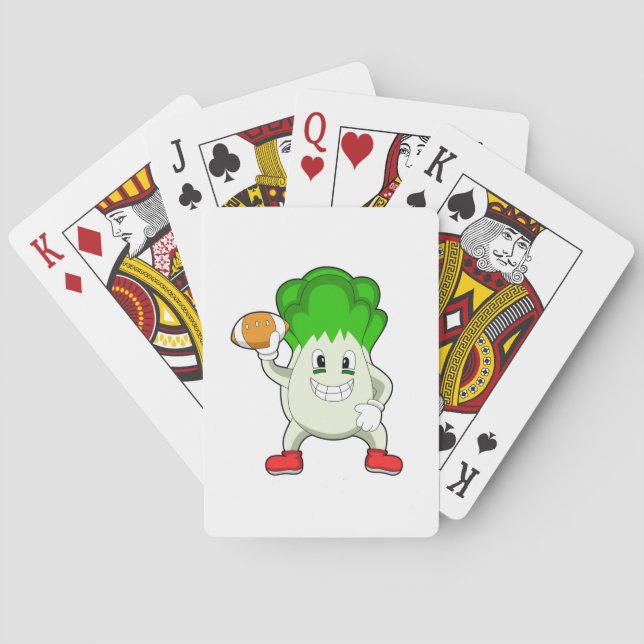 Lettuce at Football Sports Poker Cards (Back)