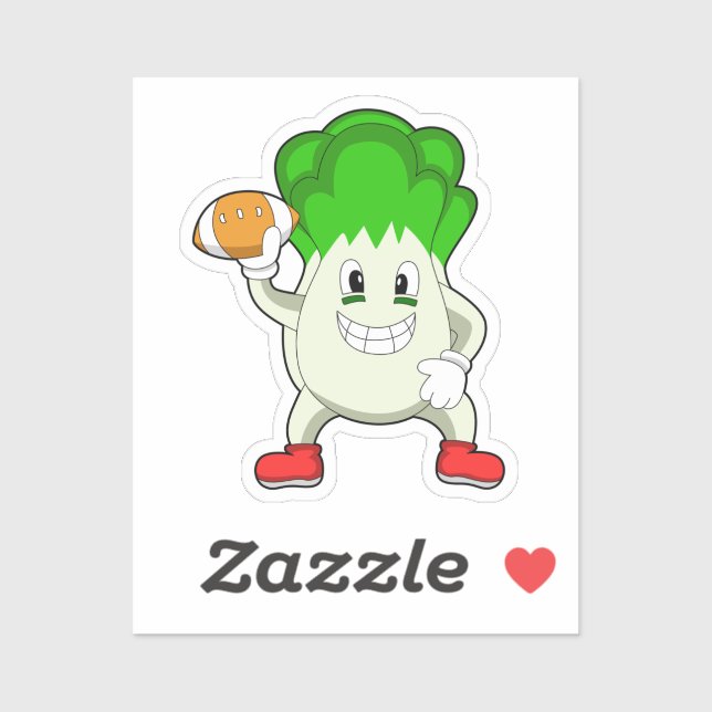 Lettuce at Football Sports Sticker (Sheet)