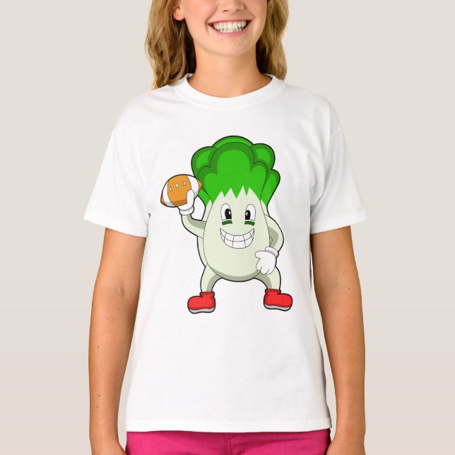 Lettuce at Football Sports T-Shirt (Front)