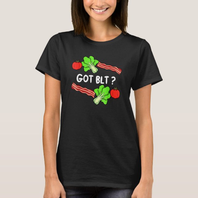 Lettuce Bacon Tomato  Leaf Vegetable Vegetarian Ve T-Shirt (Front)