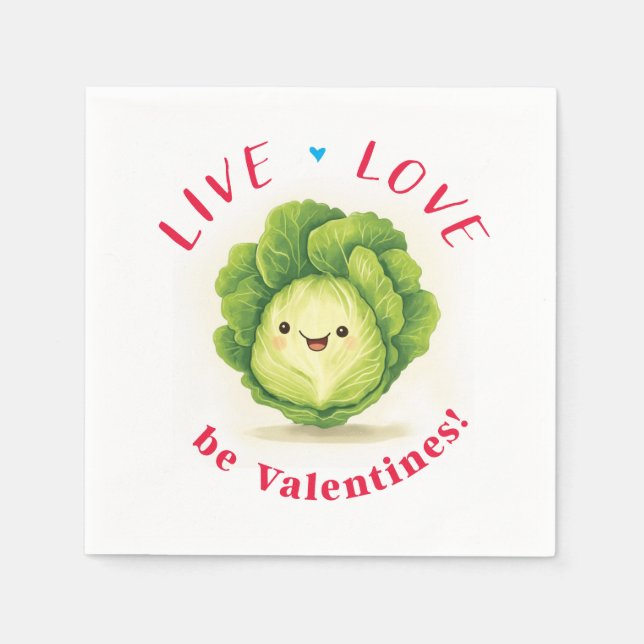 Lettuce Be Valentines Napkins (Front)