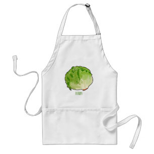 Lettuce cartoon illustration adult apron
