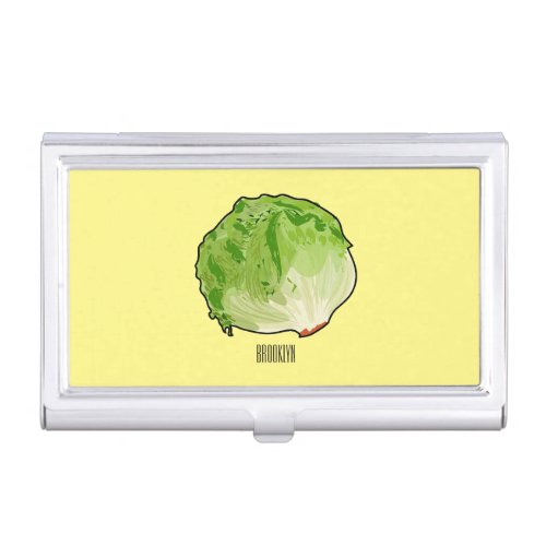 Lettuce cartoon illustration  business card case