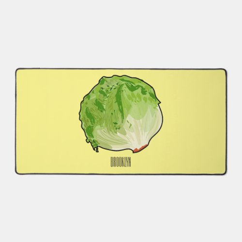 Lettuce cartoon illustration  desk mat