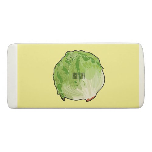 Lettuce cartoon illustration  eraser