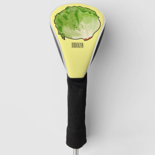 Lettuce cartoon illustration  golf head cover