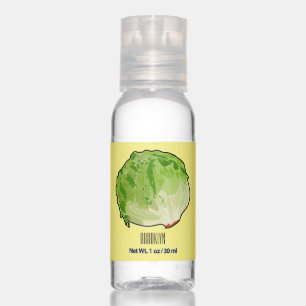 Lettuce cartoon illustration  hand sanitizer