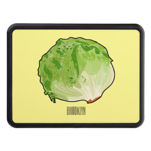 Lettuce cartoon illustration hitch cover